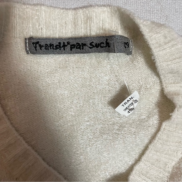 New Transit Par-Such Fuzzy Ivory Sweater Made in Italy Size 3 US M - Picture 5 of 12